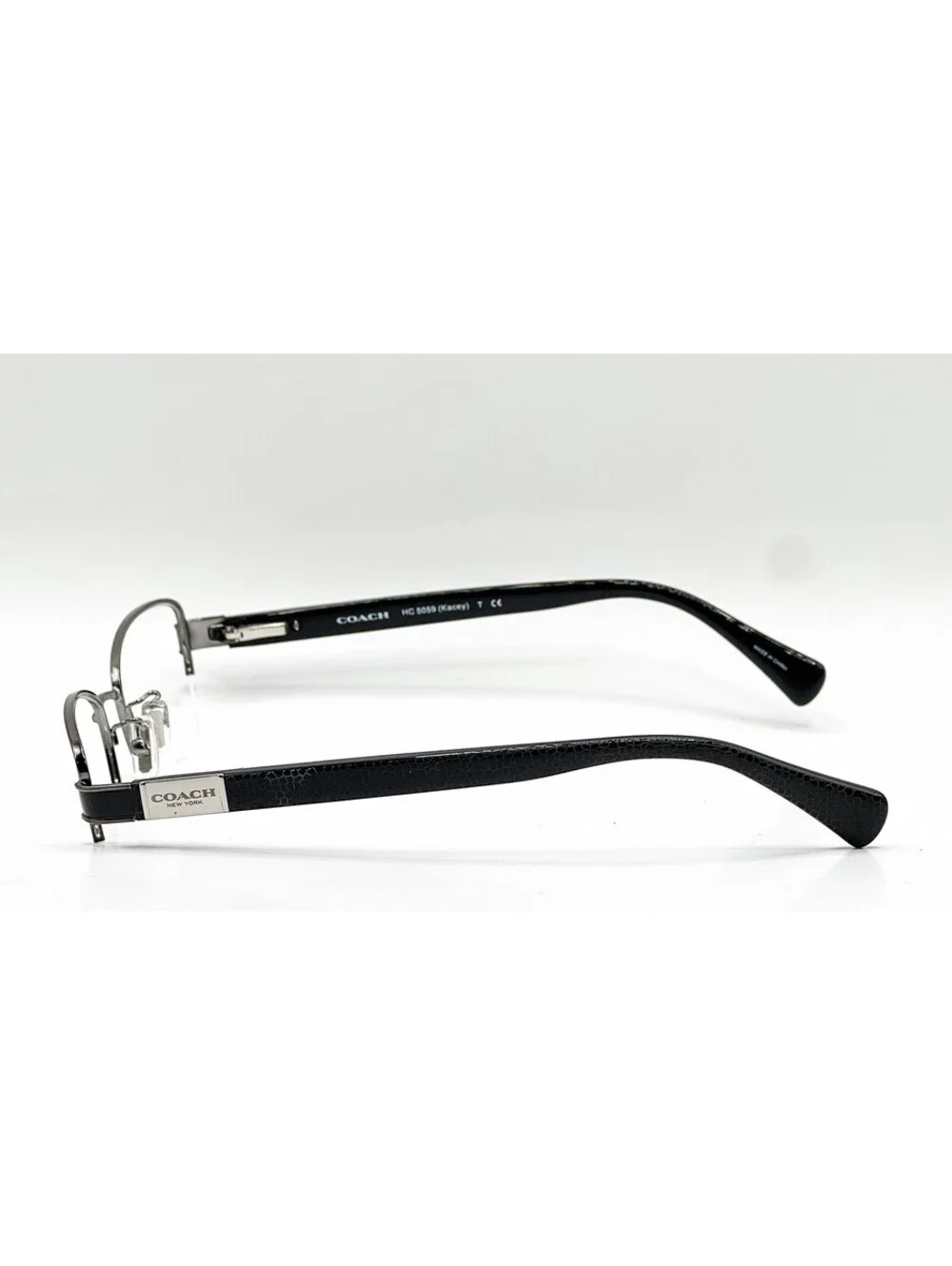 Coach HC 5059 9017 Dark Silver Black Oval Authentic Eyeglass Frames 52-18